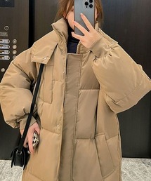 Forcement（フォースメント）の「あたたかくて大人かわいいロング中綿コート（ダウンジャケット/コート）」