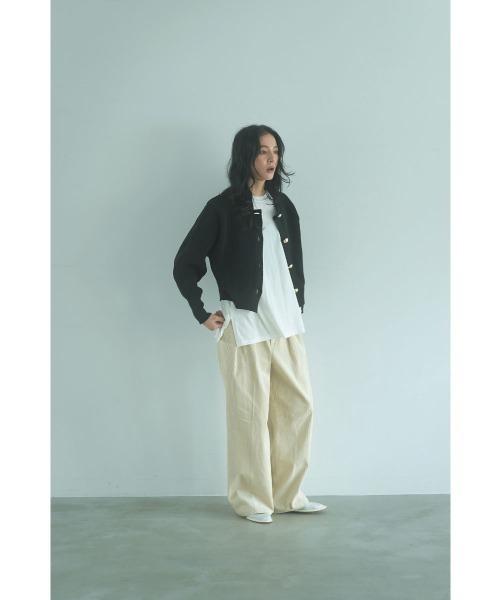 marjour（マージュール）の「GOLD BUTTON KNIT JACKET（カーディガン/ボレロ・レディース・ブラック・M）」の10枚目の写真