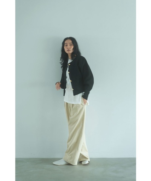 marjour（マージュール）の「GOLD BUTTON KNIT JACKET（カーディガン/ボレロ・レディース・ブラック・M）」の11枚目の写真