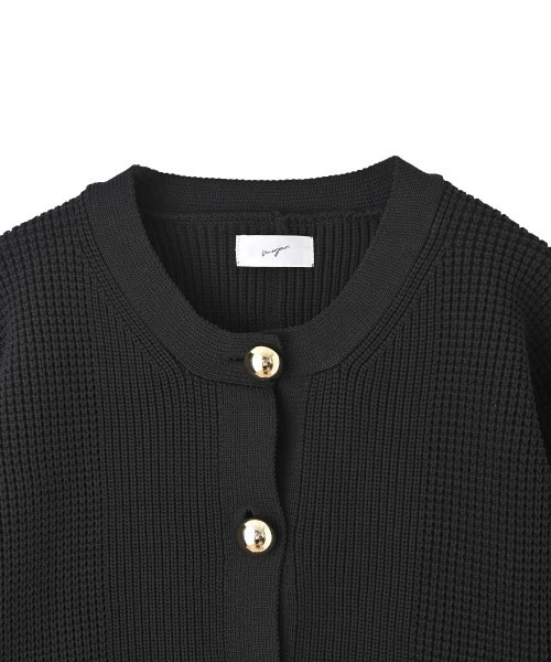 marjour（マージュール）の「GOLD BUTTON KNIT JACKET（カーディガン/ボレロ・レディース・ブラック・M）」の18枚目の写真