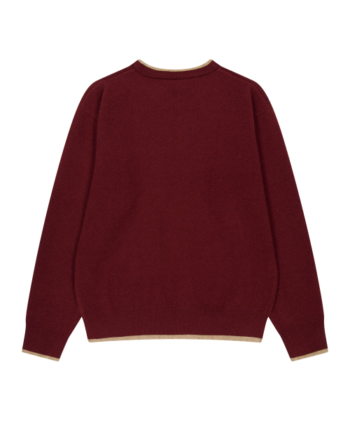 LMR(エルエムアール)の「シャニョン キャラクタージャガードクルーニット BURGUNDY(ニット/セーター・レディース・バーガンディー・FREE)」の13枚目の写真