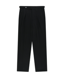 BELLIEF（ベリーフ）の「Essential Wool Flannel adjust relaxed Trouser (Black)（スラックス）」