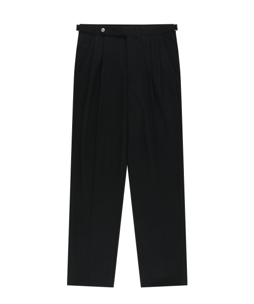 BELLIEF(ベリーフ)の「Essential Wool Flannel adjust relaxed Trouser (Black)(スラックス・メンズ・その他・M)」の1枚目の写真