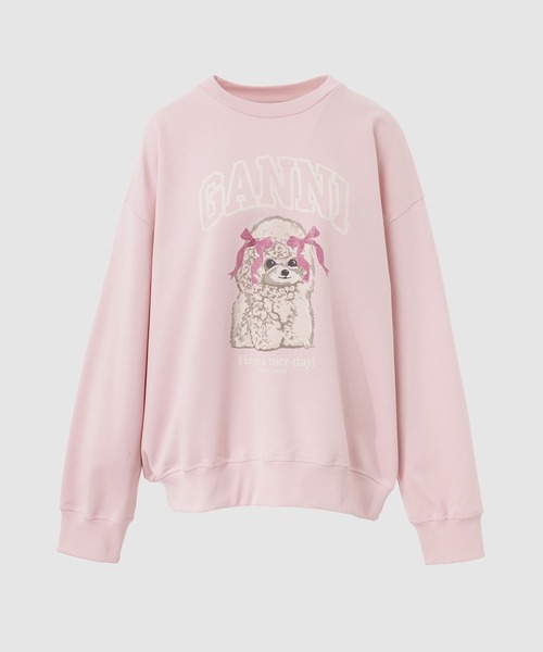 GANNI(ガニー)の「Isoli crewneck Printed Puddle(スウェット・レディース・ピンク系その他・M/S/XS)」の1枚目の写真