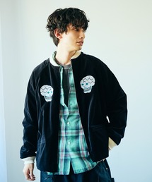 THRIFTY LOOK / スリフティールック SNAKE & SKULL SOUVENIR SHORT JACKET スネーク スカル 刺繍 スーベニアジャケット