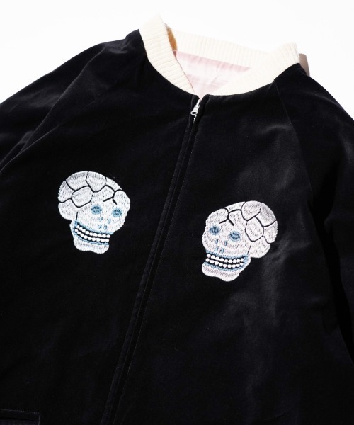 THRIFTY LOOK(スリフティールック)の「THRIFTY LOOK / スリフティールック SNAKE & SKULL SOUVENIR SHORT JACKET スネーク スカル 刺繍 スーベニアジャケット(ブルゾン・メンズ・ワイン/ブラック・LARGE/MEDIUM)」の18枚目の写真