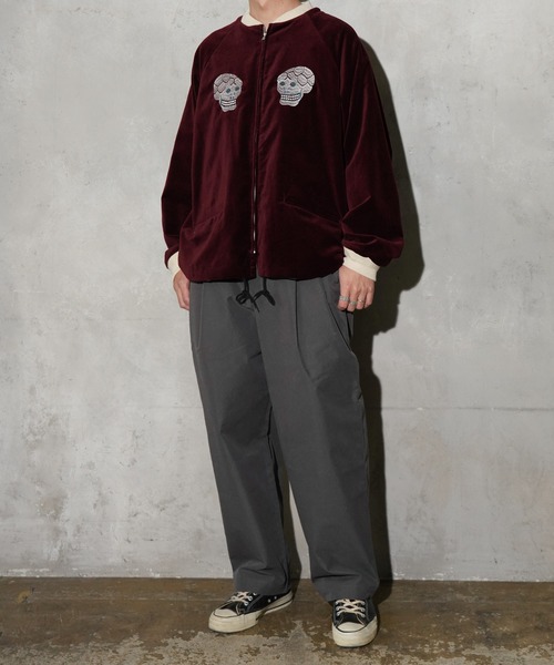 THRIFTY LOOK(スリフティールック)の「THRIFTY LOOK / スリフティールック SNAKE & SKULL SOUVENIR SHORT JACKET スネーク スカル 刺繍 スーベニアジャケット(ブルゾン・メンズ・ワイン/ブラック・LARGE/MEDIUM)」の12枚目の写真