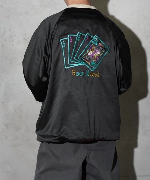 THRIFTY LOOK(スリフティールック)の「THRIFTY LOOK / スリフティールック SNAKE & SKULL SOUVENIR SHORT JACKET スネーク スカル 刺繍 スーベニアジャケット(ブルゾン・メンズ・ワイン/ブラック・LARGE/MEDIUM)」の11枚目の写真