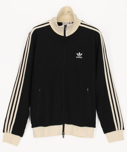 adidas(アディダス)の「adidas/アディダス WAFFLE TRACK TOP(ブルゾン・メンズ・オフホワイト/ブラック・MEDIUM/SMALL/LARGE/X-LARGE/X-SMALL)」の2枚目の写真