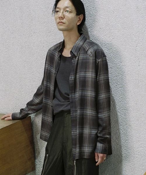 LIDNM（リドム）の「RAYON OMBRE WESTERN SHIRT（シャツ/ブラウス・メンズ・ブラウン系その他・SMALL/MEDIUM/LARGE）」の7枚目の写真