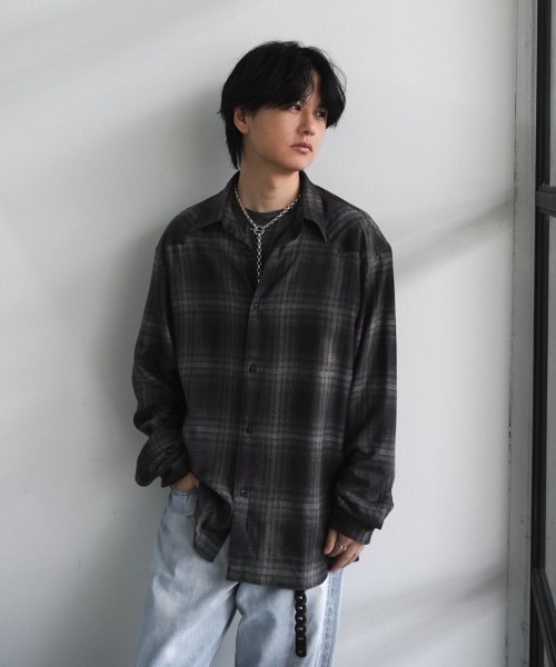 LIDNM(リドム)の「RAYON OMBRE WESTERN SHIRT(シャツ/ブラウス・メンズ・ブラウン系その他・SMALL/MEDIUM/LARGE)」の21枚目の写真