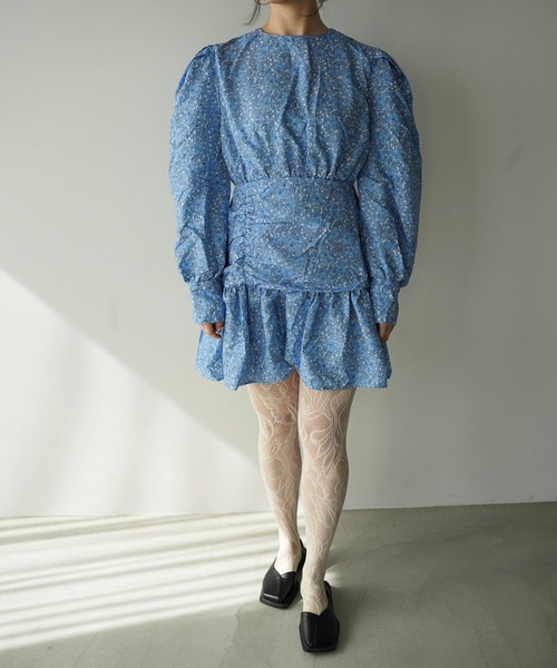 SANSeLF（サンセルフ）の「【SANSeLF】フラワープリントボリュームスリーブワンピース saw26s017（ワンピース・レディース・ブルー・FREE）」の19枚目の写真