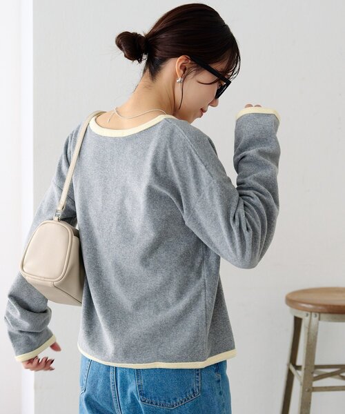 DISCOAT（ディスコート）の「【SS先行予約】パイルリングドットパイピングアンサンブル（アンサンブル・レディース・グレー/アイボリー/ブラック・FREE）」の15枚目の写真