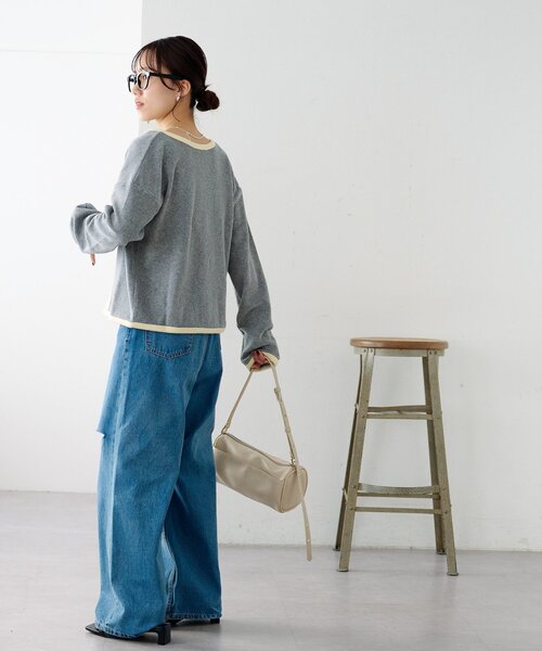 DISCOAT（ディスコート）の「【SS先行予約】パイルリングドットパイピングアンサンブル（アンサンブル・レディース・グレー/アイボリー/ブラック・FREE）」の18枚目の写真