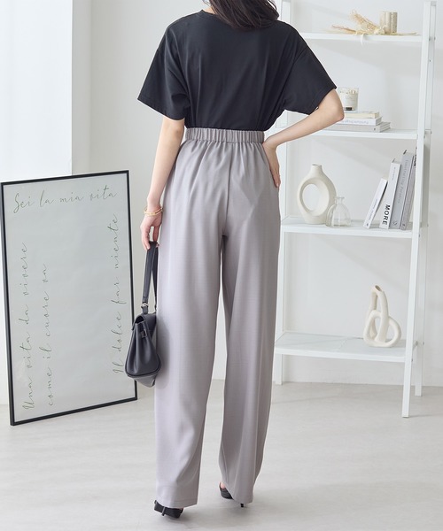 ReDial(リダイアル)の「2タックとろみパンツ(スラックス・レディース・ベージュ/ライトグレー/チャコールグレー/ブラック・M/L/LL/3L)」の20枚目の写真