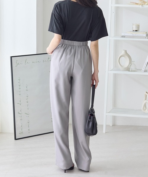 ReDial(リダイアル)の「2タックとろみパンツ(スラックス・レディース・ベージュ/ライトグレー/チャコールグレー/ブラック・M/L/LL/3L)」の21枚目の写真