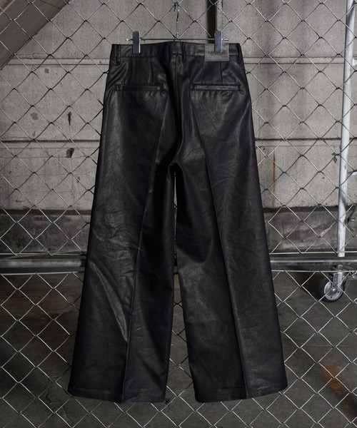 LANDNESS（ランドネス）の「【LANDNESS/ランドネス】COATED DENIM WIDE PANTS/コーティッドデニム ワイドパンツ（デニムパンツ・メンズ・ブラック・S/M/L）」の16枚目の写真