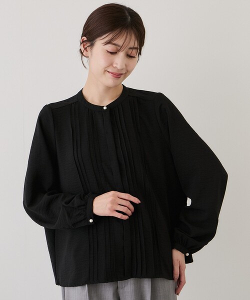Jayro(ジャイロ)の「フロントピンタックブラウス(シャツ/ブラウス・レディース・ベージュ/ホワイト系その他2/ブラック・M)」の13枚目の写真