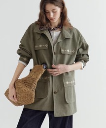 Fano Studios | フェイクポケット 刺繍デザイン スタンドカラージャケット FC26W054【Fano Studios】【2026SS】(ミリタリージャケット)