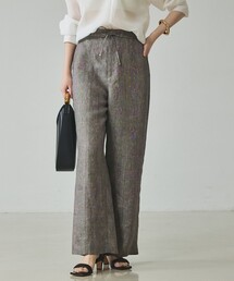 qualite | 【大人のリラックスパンツ】ラメリネンドロストパンツ/夏服/春服/オフィスカジュアル/リネン/セットアップ対応(その他パンツ)