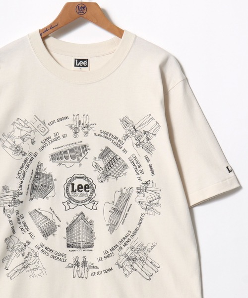Lazar(ラザル)の「Lee/リー BANDANA SS TEE/オーバーサイズ バンダナプリント ロゴ ワンポイント 半袖Tシャツ/レディース メンズ(Tシャツ/カットソー・メンズ・ネイビー/オフホワイト・M/L/XL)」の3枚目の写真
