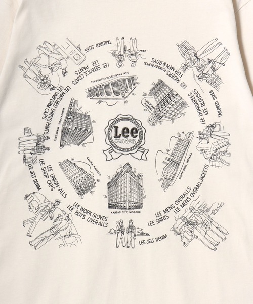 Lazar(ラザル)の「Lee/リー BANDANA SS TEE/オーバーサイズ バンダナプリント ロゴ ワンポイント 半袖Tシャツ/レディース メンズ(Tシャツ/カットソー・メンズ・ネイビー/オフホワイト・M/L/XL)」の9枚目の写真