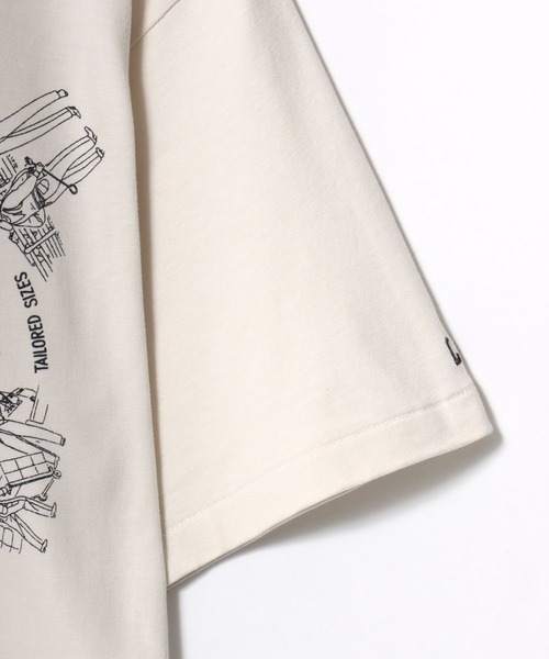 Lazar(ラザル)の「Lee/リー BANDANA SS TEE/オーバーサイズ バンダナプリント ロゴ ワンポイント 半袖Tシャツ/レディース メンズ(Tシャツ/カットソー・メンズ・ネイビー/オフホワイト・M/L/XL)」の10枚目の写真