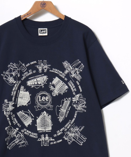 Lazar(ラザル)の「Lee/リー BANDANA SS TEE/オーバーサイズ バンダナプリント ロゴ ワンポイント 半袖Tシャツ/レディース メンズ(Tシャツ/カットソー・メンズ・ネイビー/オフホワイト・M/L/XL)」の4枚目の写真