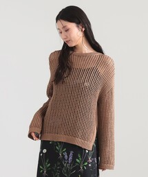 Demi-Luxe BEAMS | 3ゲージ コットン メッシュ プルオーバー(ニット/セーター)