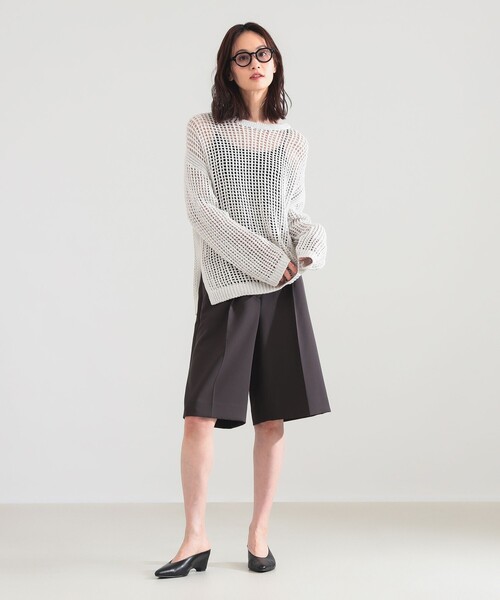Demi-Luxe BEAMS(デミルクス ビームス)の「【8/6値下げ】3ゲージ コットン メッシュ プルオーバー(ニット/セーター・レディース・ホワイト系その他6/ライトブラウン・ONE SIZE)」の19枚目の写真