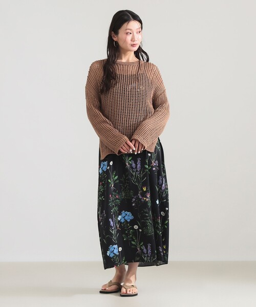 Demi-Luxe BEAMS(デミルクス ビームス)の「3ゲージ コットン メッシュ プルオーバー(ニット/セーター・レディース・ホワイト系その他6/ライトブラウン・ONE SIZE)」の12枚目の写真