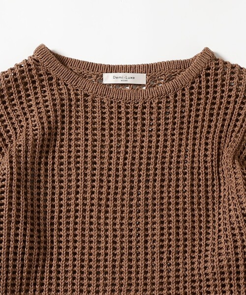 Demi-Luxe BEAMS(デミルクス ビームス)の「3ゲージ コットン メッシュ プルオーバー(ニット/セーター・レディース・ホワイト系その他6/ライトブラウン・ONE SIZE)」の21枚目の写真