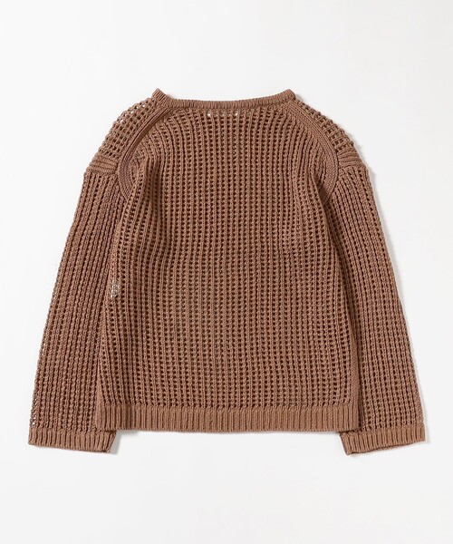 Demi-Luxe BEAMS(デミルクス ビームス)の「3ゲージ コットン メッシュ プルオーバー(ニット/セーター・レディース・ホワイト系その他6/ライトブラウン・ONE SIZE)」の4枚目の写真
