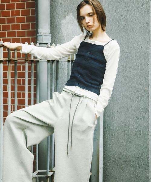 SENSE OF PLACE by URBAN RESEARCH（センスオブプレイスバイアーバンリサーチ）の「『洗濯可』ホルターネックボタンビスチェ（その他トップス・レディース・アイボリー/ネイビー/ブラウン・ONE）」の3枚目の写真