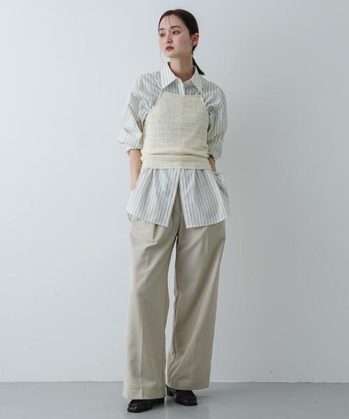 SENSE OF PLACE by URBAN RESEARCH（センスオブプレイスバイアーバンリサーチ）の「『洗濯可』ホルターネックボタンビスチェ（その他トップス・レディース・アイボリー/ネイビー/ブラウン・ONE）」の9枚目の写真