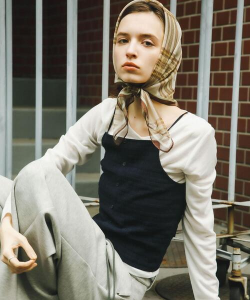 SENSE OF PLACE by URBAN RESEARCH（センスオブプレイスバイアーバンリサーチ）の「『洗濯可』ホルターネックボタンビスチェ（その他トップス・レディース・アイボリー/ネイビー/ブラウン・ONE）」の12枚目の写真