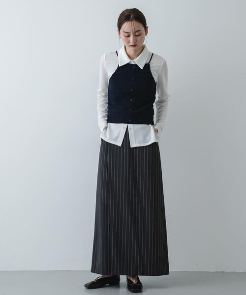 SENSE OF PLACE by URBAN RESEARCH（センスオブプレイスバイアーバンリサーチ）の「『洗濯可』ホルターネックボタンビスチェ（その他トップス・レディース・アイボリー/ネイビー/ブラウン・ONE）」の16枚目の写真