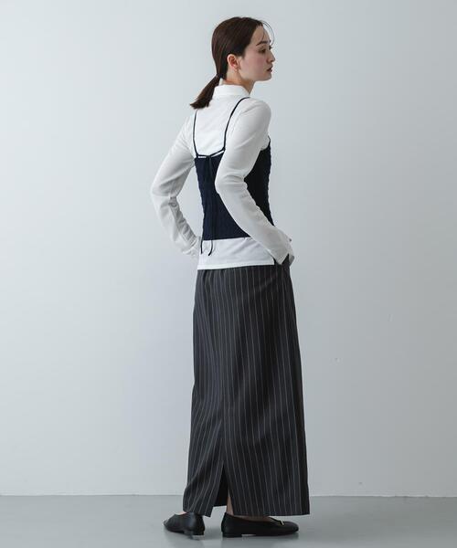 SENSE OF PLACE by URBAN RESEARCH（センスオブプレイスバイアーバンリサーチ）の「『洗濯可』ホルターネックボタンビスチェ（その他トップス・レディース・アイボリー/ネイビー/ブラウン・ONE）」の17枚目の写真