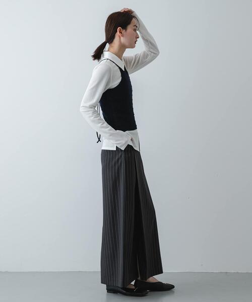 SENSE OF PLACE by URBAN RESEARCH（センスオブプレイスバイアーバンリサーチ）の「『洗濯可』ホルターネックボタンビスチェ（その他トップス・レディース・アイボリー/ネイビー/ブラウン・ONE）」の18枚目の写真