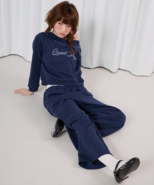 FCMM(エフシーエムエム)の「【日本限定】STUDS SWEAT PANTS / スタッズスウェットパンツ(スウェットパンツ・レディース・ネイビー/グレー・MEDIUM/SMALL)」の11枚目の写真