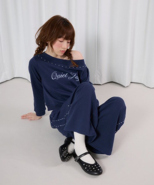 FCMM(エフシーエムエム)の「【日本限定】STUDS SWEAT PANTS / スタッズスウェットパンツ(スウェットパンツ・レディース・ネイビー/グレー・MEDIUM/SMALL)」の10枚目の写真
