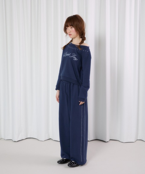FCMM(エフシーエムエム)の「【日本限定】STUDS SWEAT PANTS / スタッズスウェットパンツ(スウェットパンツ・レディース・ネイビー/グレー・MEDIUM/SMALL)」の16枚目の写真