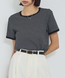 【リンガーT】ボーダーコンパクトTシャツ