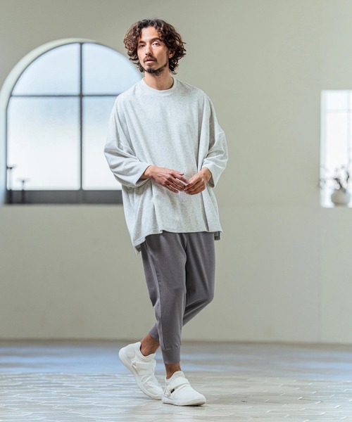 Magine(マージン)の「mp14657- TR Stretch Easy Rib Hem Cropped Tapered Pants クロップドテーパードパンツ(MGN-261-017)(その他パンツ・メンズ・チャコールグレー/ミックスグレー/ブラック・48/46/44)」の14枚目の写真