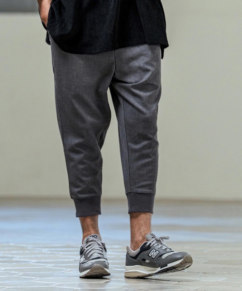 Magine(マージン)の「mp14657- TR Stretch Easy Rib Hem Cropped Tapered Pants クロップドテーパードパンツ(MGN-261-017)(その他パンツ・メンズ・チャコールグレー/ミックスグレー/ブラック・48/46/44)」の19枚目の写真
