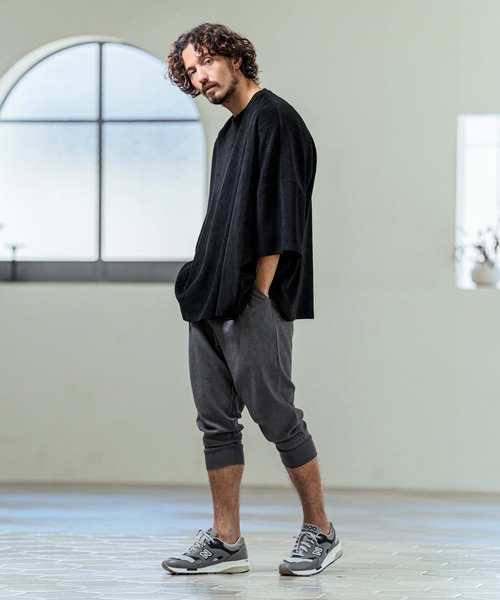 Magine(マージン)の「mp14657- TR Stretch Easy Rib Hem Cropped Tapered Pants クロップドテーパードパンツ(MGN-261-017)(その他パンツ・メンズ・チャコールグレー/ミックスグレー/ブラック・48/46/44)」の20枚目の写真