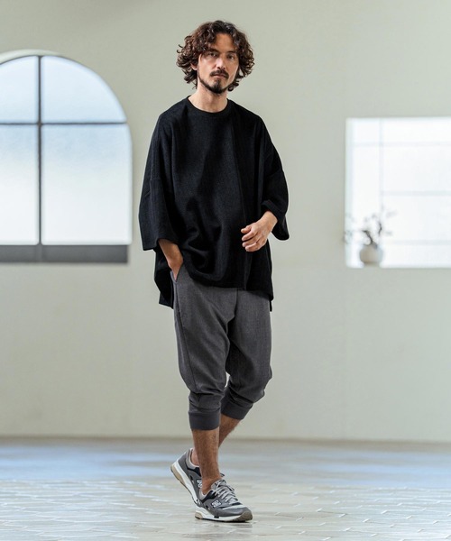Magine(マージン)の「mp14657- TR Stretch Easy Rib Hem Cropped Tapered Pants クロップドテーパードパンツ(MGN-261-017)(その他パンツ・メンズ・チャコールグレー/ミックスグレー/ブラック・48/46/44)」の21枚目の写真