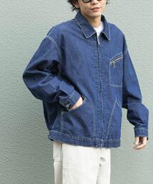 FORK&SPOON | FORK&SPOON　綿麻デニムジップブルゾン(ブルゾン)
