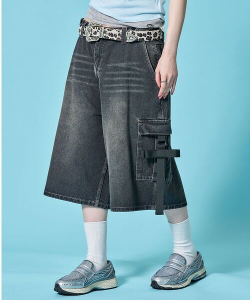 SEQUENZ(シークエンズ)の「※WEB限定 / リボンディテール / レディースリボンデニムショートパンツ / sqnz ribbon denim shorts(その他パンツ・レディース・サックスブルー/ブラック/その他1・LARGE/MEDIUM/SMALL)」の6枚目の写真