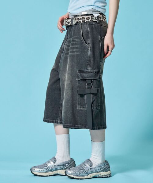 SEQUENZ(シークエンズ)の「※WEB限定 / リボンディテール / レディースリボンデニムショートパンツ / sqnz ribbon denim shorts(その他パンツ・レディース・サックスブルー/ブラック/その他1・LARGE/MEDIUM/SMALL)」の7枚目の写真